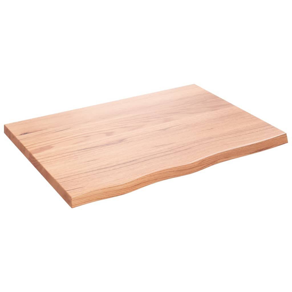 Massivholz furnicato Eiche Tischplatte Behandelt Hellbraun cm 80x60x(2-4)