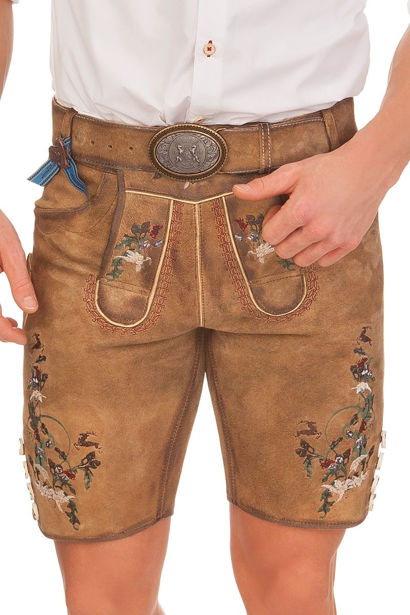 KRÜGER BUAM Trachtenlederhose Lederhose Herren kurz günstig online kaufen