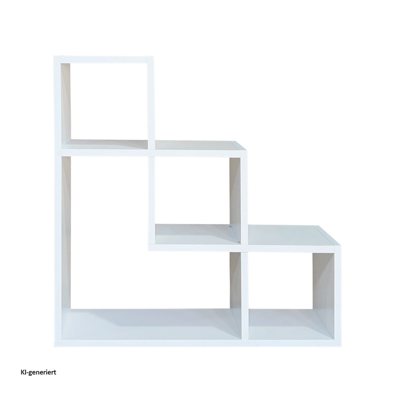 HTI-Living Wandregal Thekla geometrisch Weiß, Stück 1-tlg.