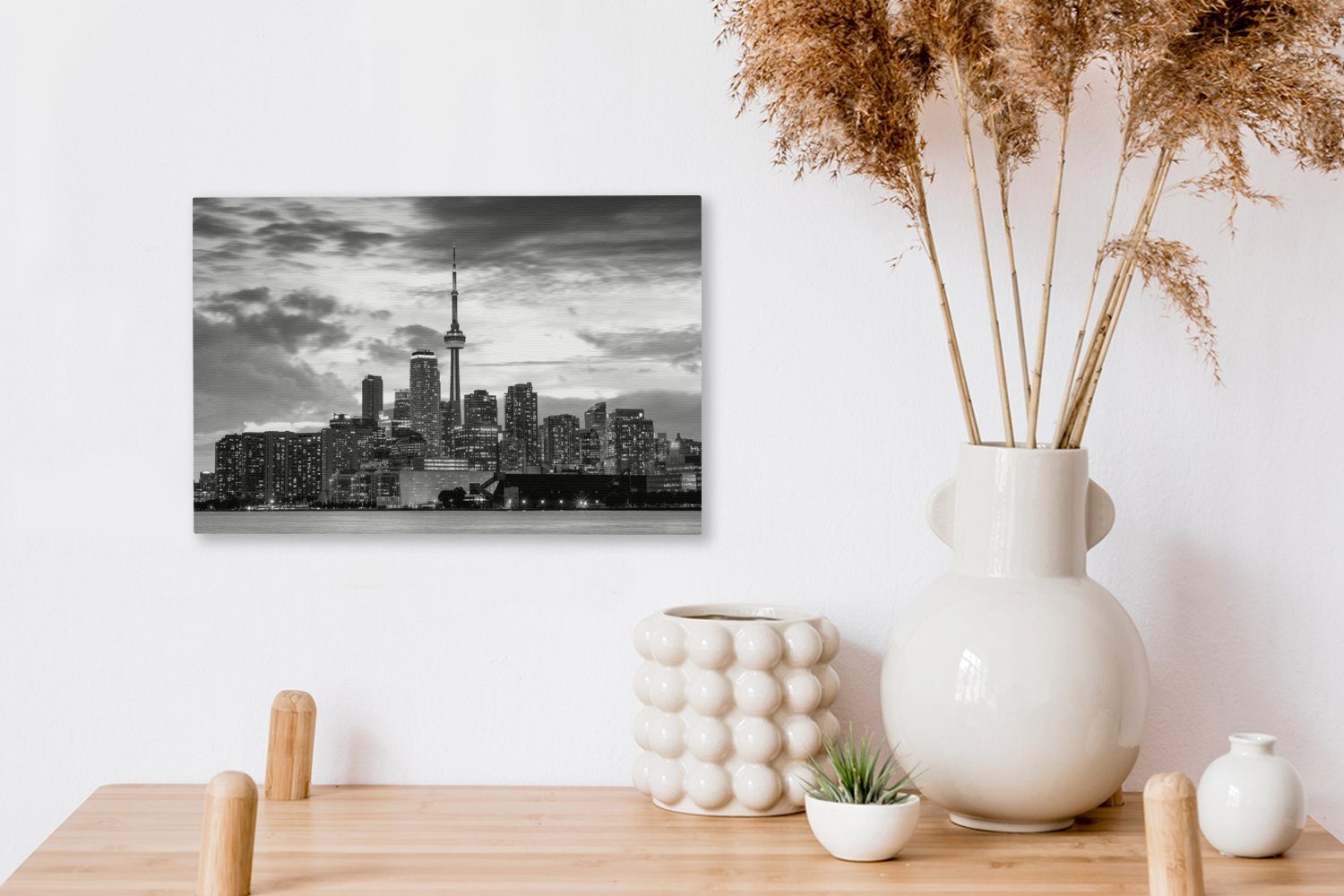Kanada in Leinwandbild Leinwandbilder, und Toronto - cm weiß, Dämmerungswolken über St), Wanddeko, schwarz 30x20 OneMillionCanvasses® (1 Aufhängefertig, Wandbild