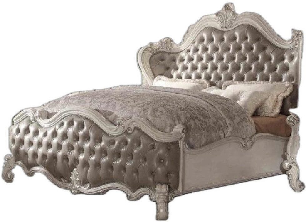 Xlmoebel Bett Barockstil Bett aus Leder im Chesterfield-Design (Bett, Bett), Hergestellt in Europa