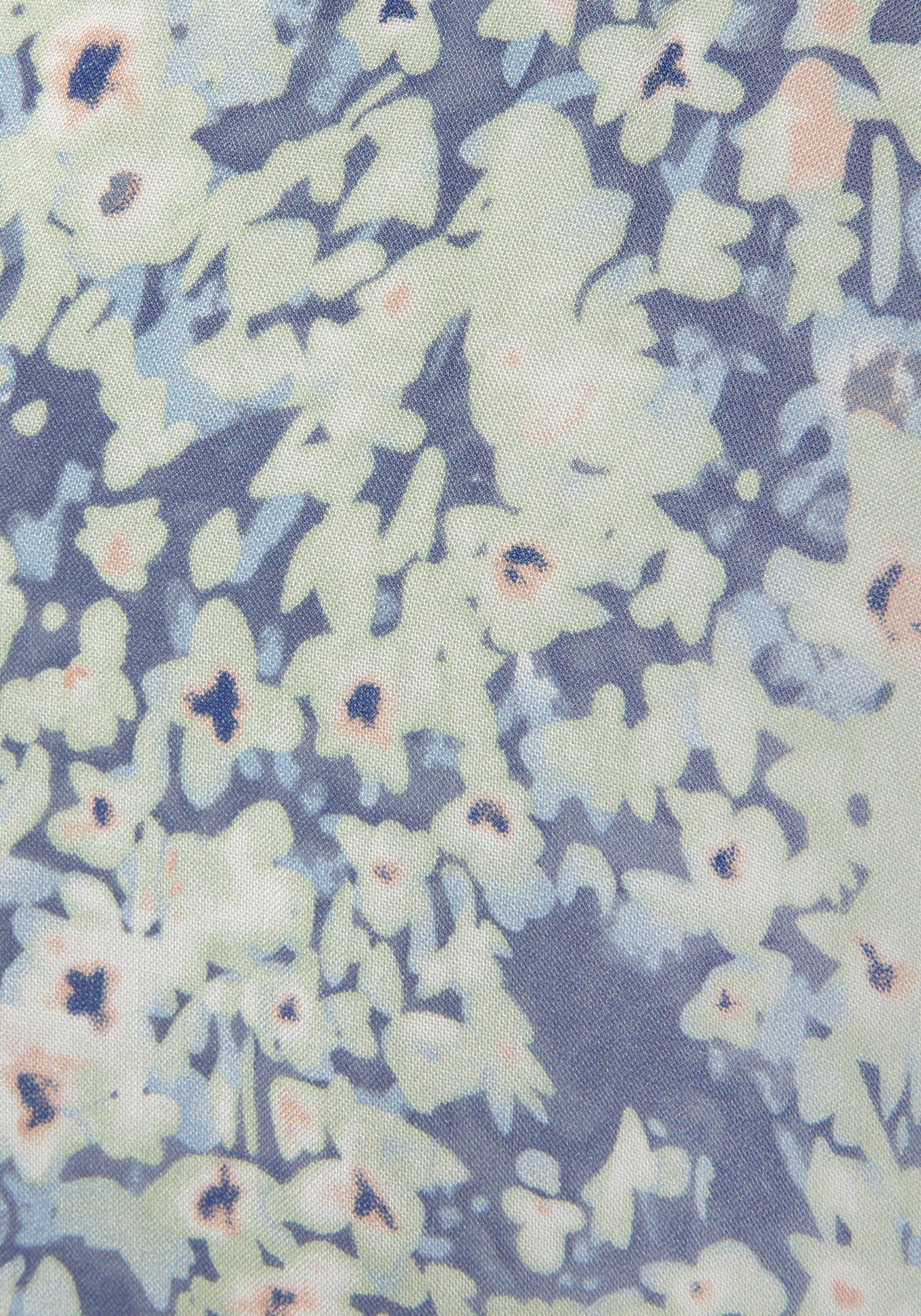 Buffalo Maxikleid mit zartem Blumendruck und V-Ausschnitt, Sommerkleid, Strandkleid