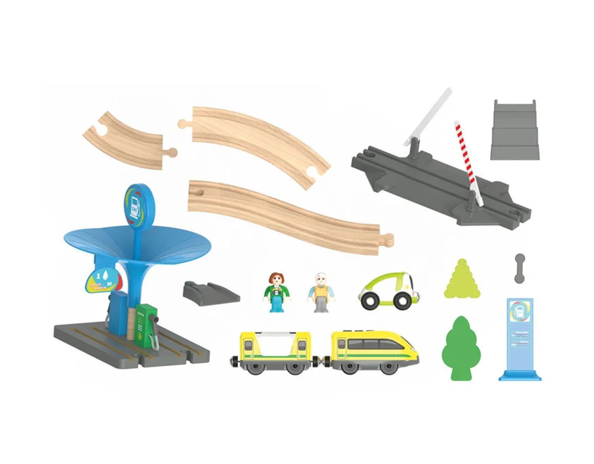 Playtive Spielzeug-Eisenbahn Playtive Eisenbahn-Set Tankstelle 26-tlg. Kind günstig online kaufen