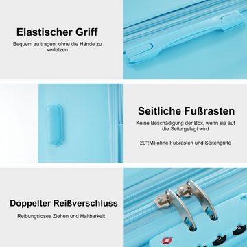 REDOM Hartschalen-Trolley Reisekoffer Kofferset Rollkoffer Handgepäcktrolley, ABS-Material TSA Zollschloss robuste Hartschale