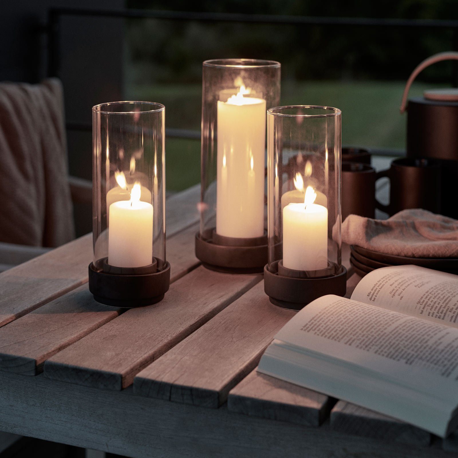 Stelton Windlicht, stelton Windlicht HURRICANE black - small