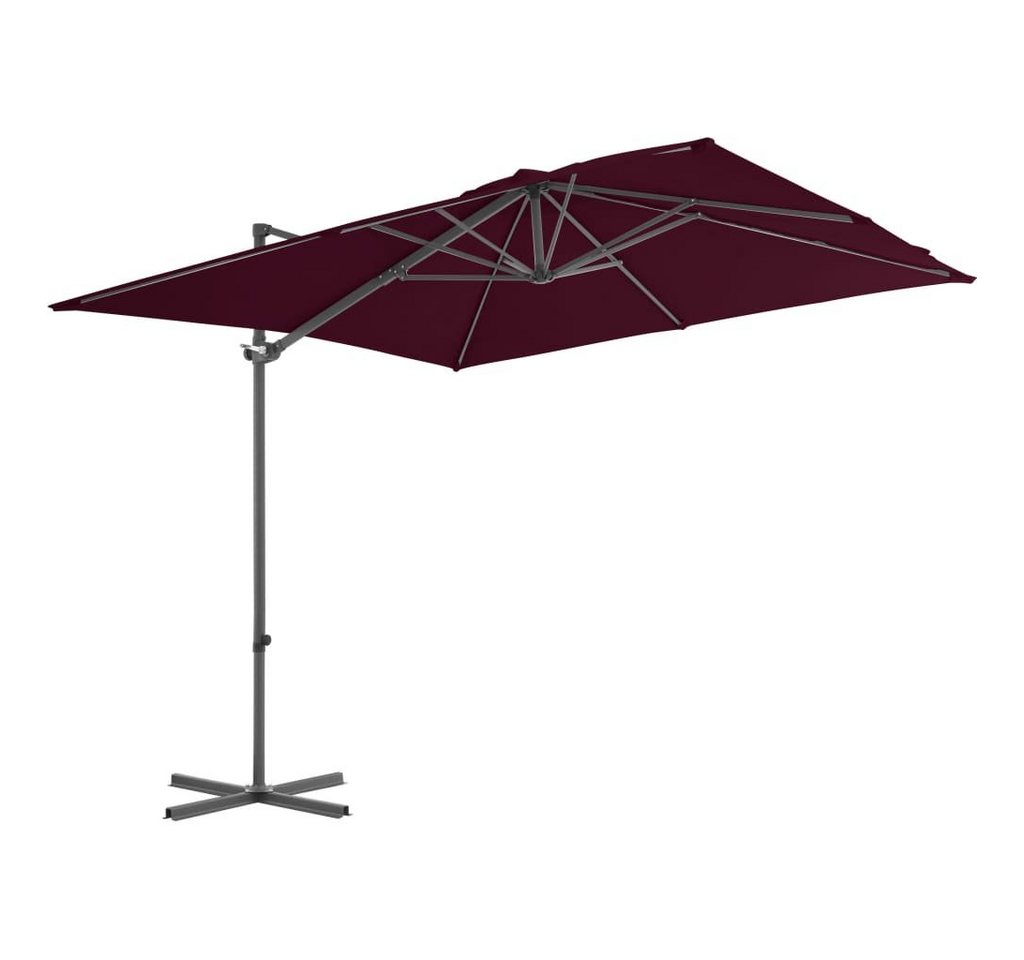 Thumbnail - furnicato Sonnenschirm Ampelschirm mit Stahl-Mast 250x250 cm Bordeauxrot