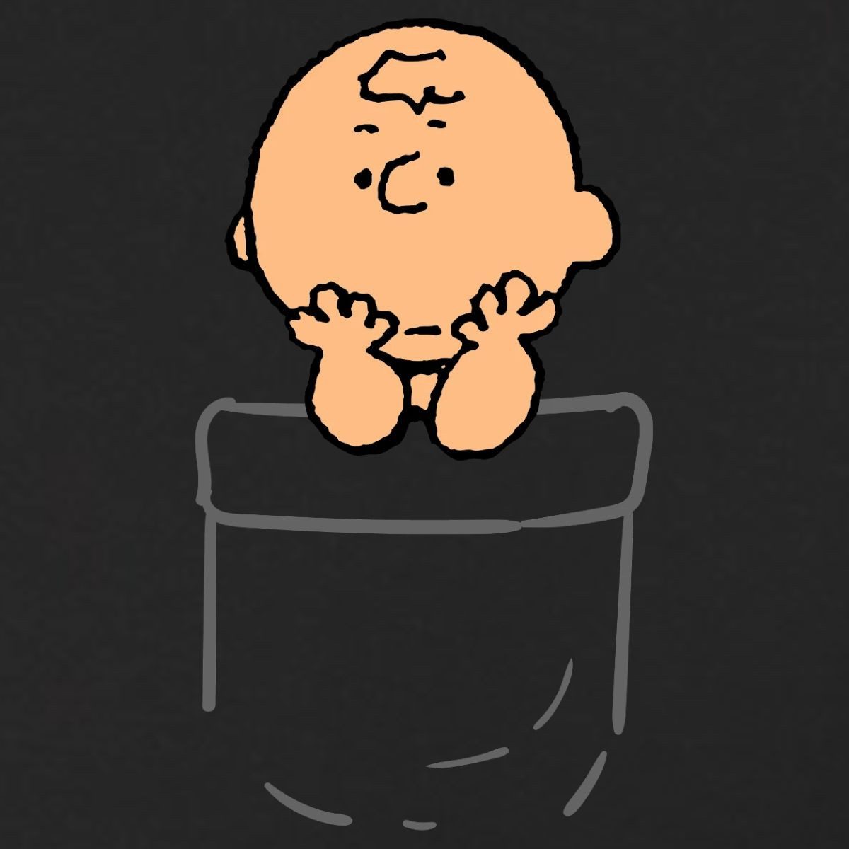 Spreadshirt Hoodie Peanuts Charlie Brown In A Pocket Taschen-Design Unisex Hoodie (1-tlg)