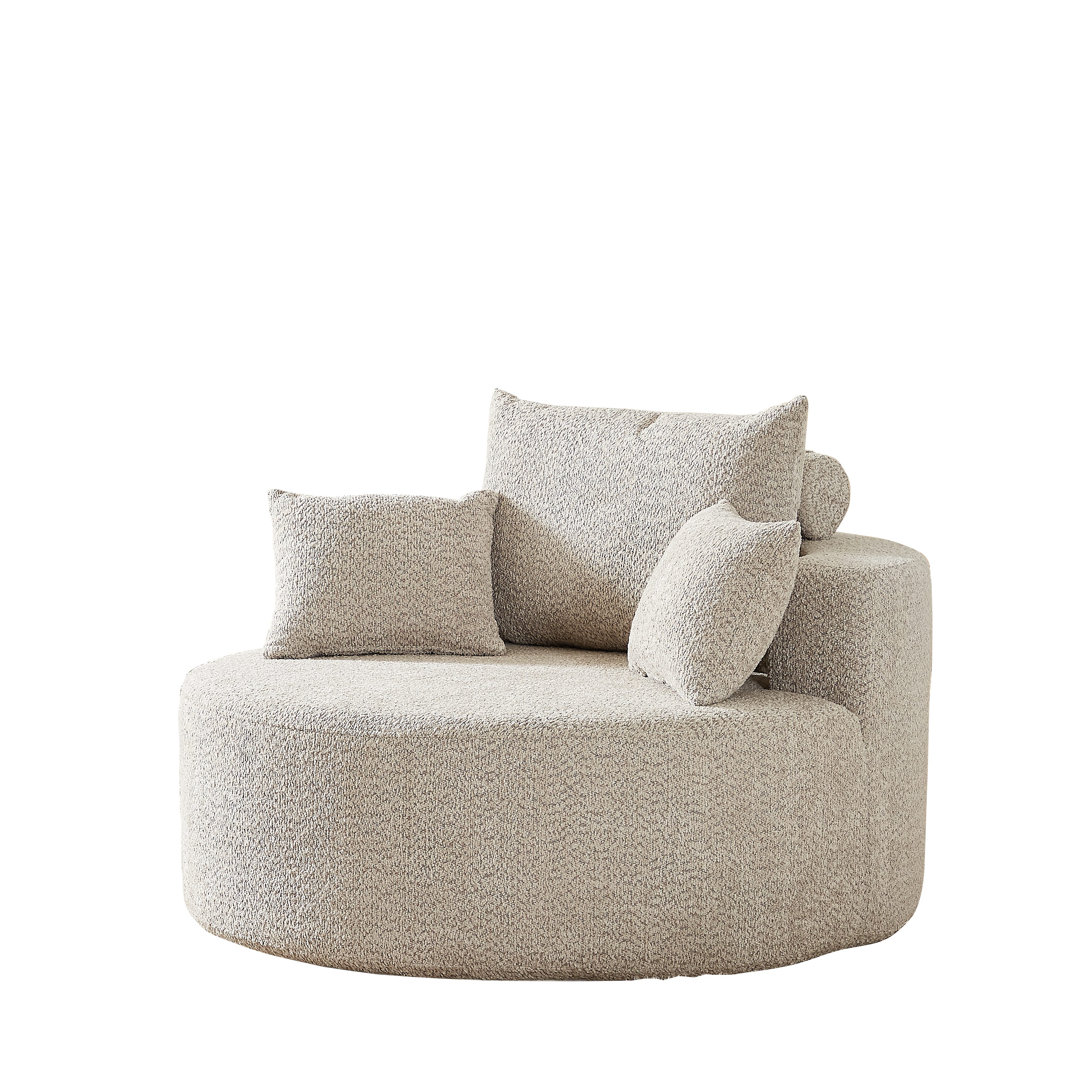OKWISH Relaxsessel Moderner Schlafsessel mit flauschigem Design (Chenille-Schaumstoff-Einzelsessel, 1-St., 127*127*85), mit Relaxfunktion