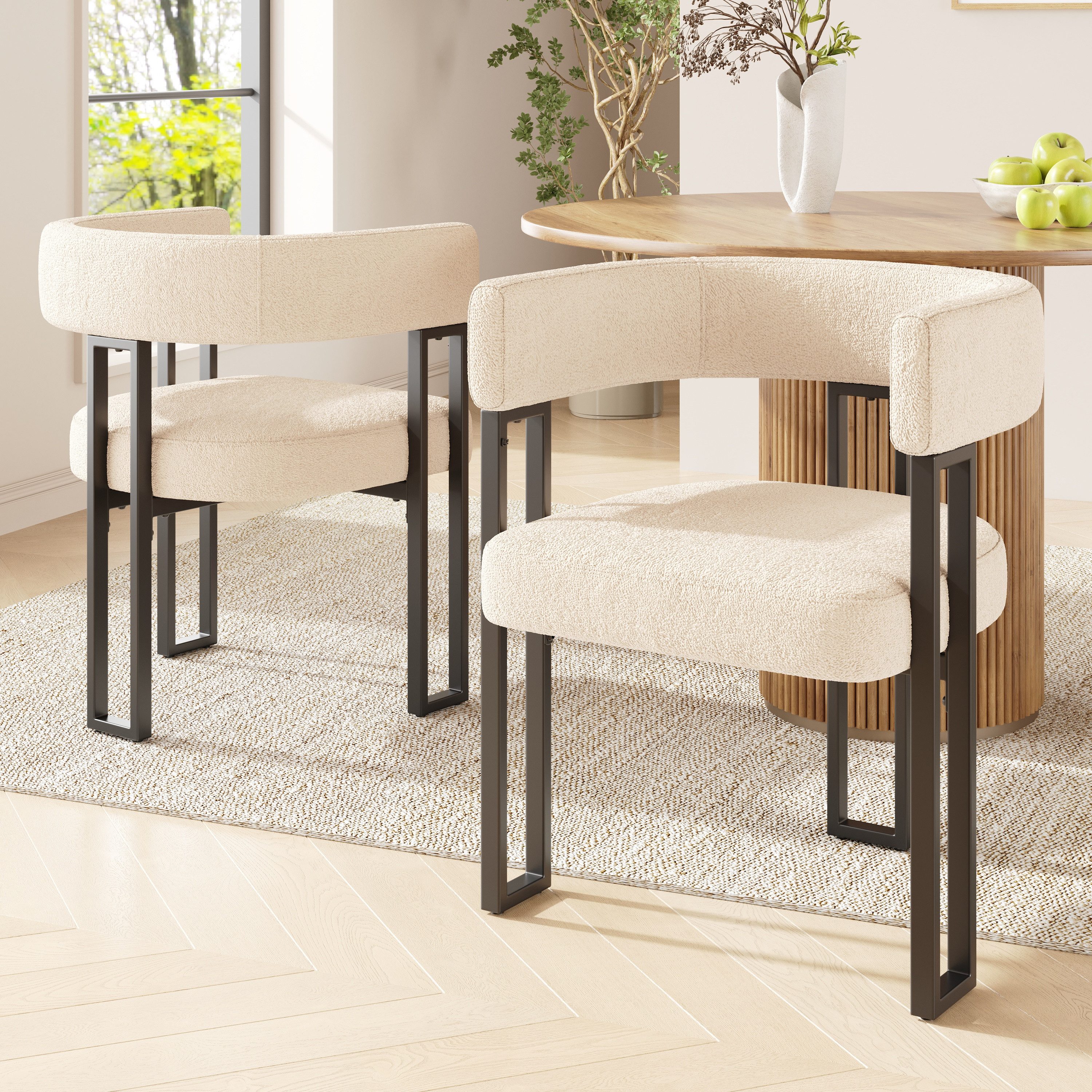 Flieks Polsterstuhl (Set, 2 St), 2er Set Esszimmerstühle mit Armlehnen Wohn günstig online kaufen