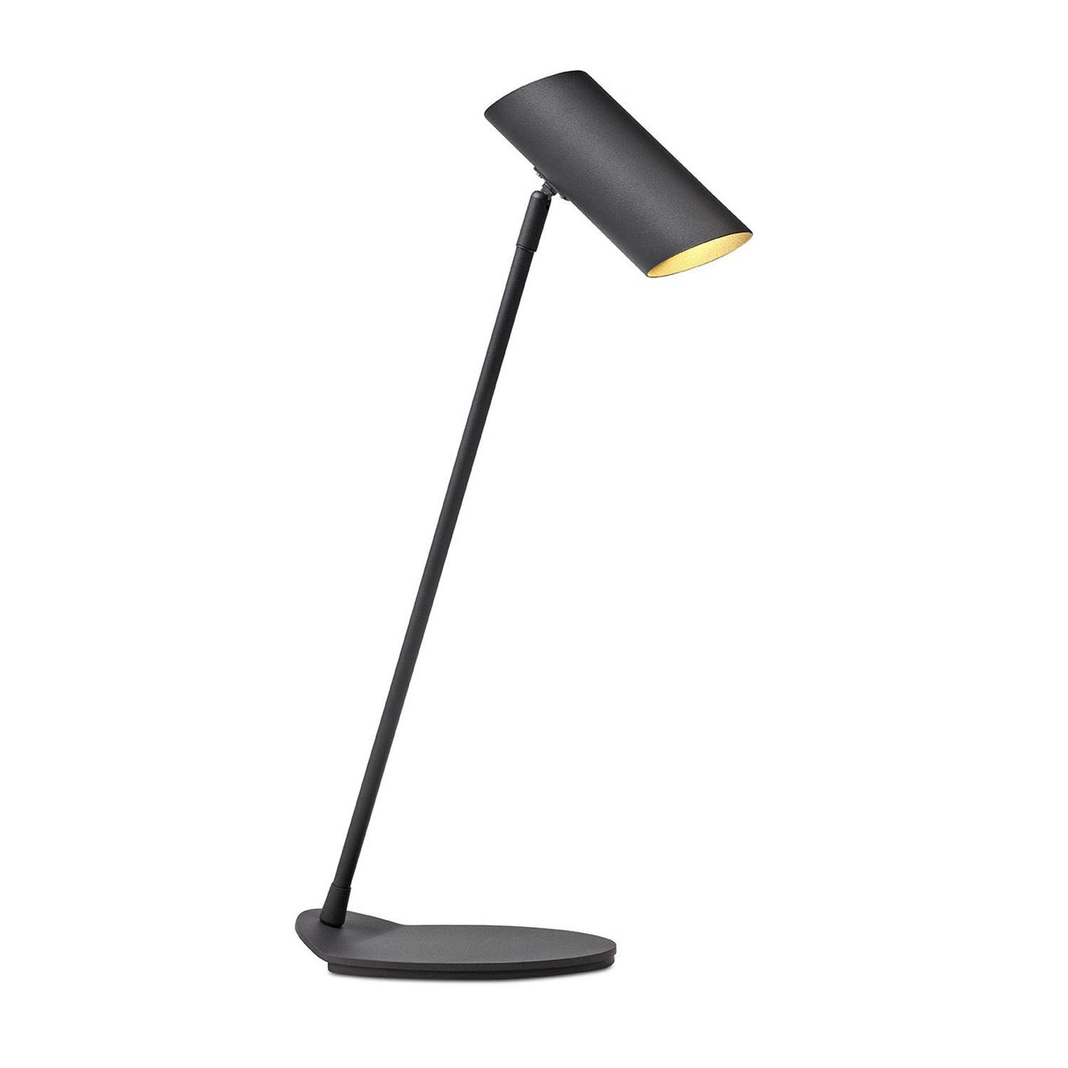 Licht-Erlebnisse Schreibtischlampe FAVIL, ohne Leuchtmittel, Metall GU10 54.5 cm Anthrazit Schwarz Modern