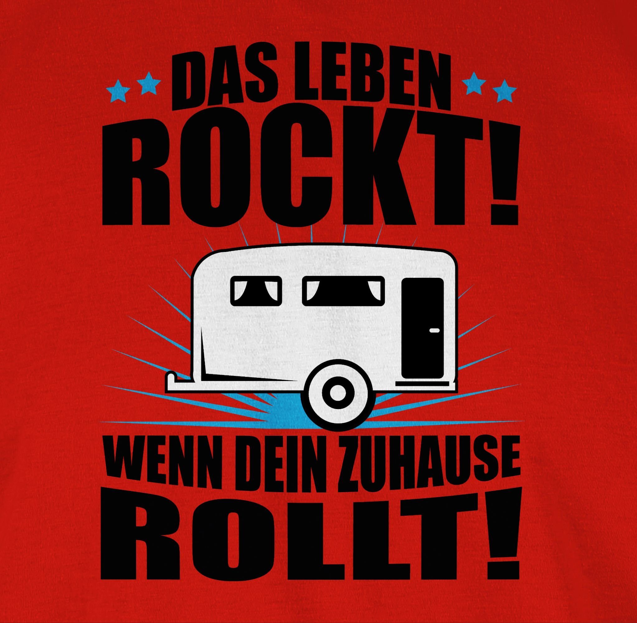 Das Outfit Wohnwagen 3 schwarz Leben Rot T-Shirt rockt! Hobby Shirtracer