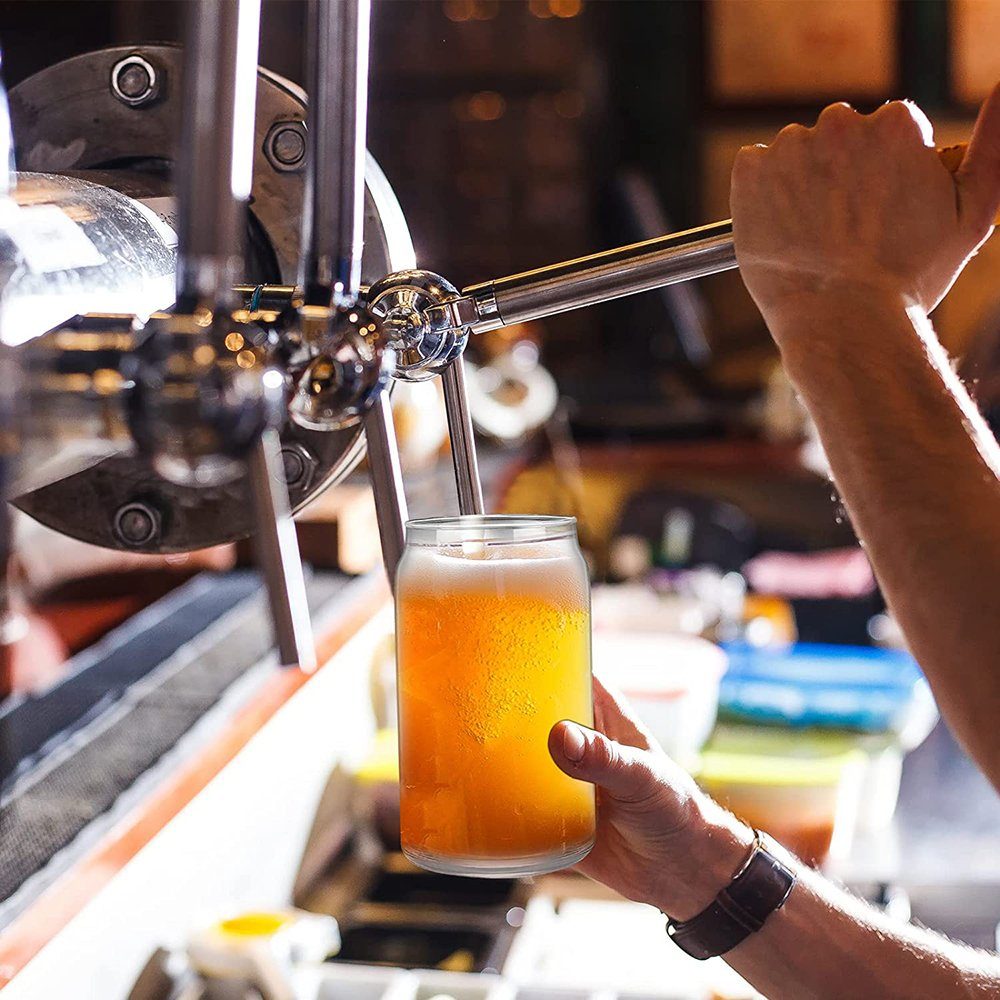 Biergläser, 350ml Tumbler-Glas Jormftte Trinkgläser Klarglas Vasenförmige