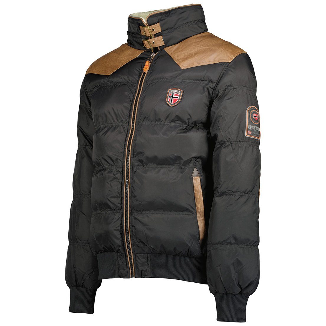 Outdoor Jacke brabramovitch Herren Schwarz Gefüttert Norway Geographical (1-St) Winterjacke