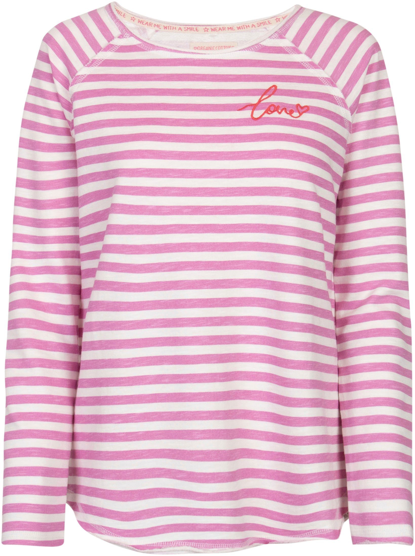 Sweatshirt rosa Streifendessin mit CathrinaEP Lieblingsstück allover