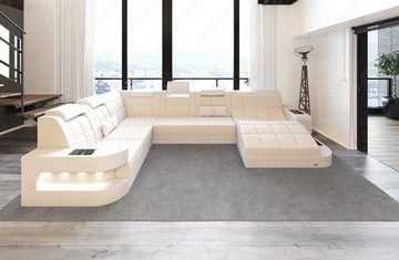 Sofa Dreams Wohnlandschaft Strukturstoff Polster Sofa Wave XXL M Mikrofaser Stoff, Couch wahlweise mit Bettfunktion