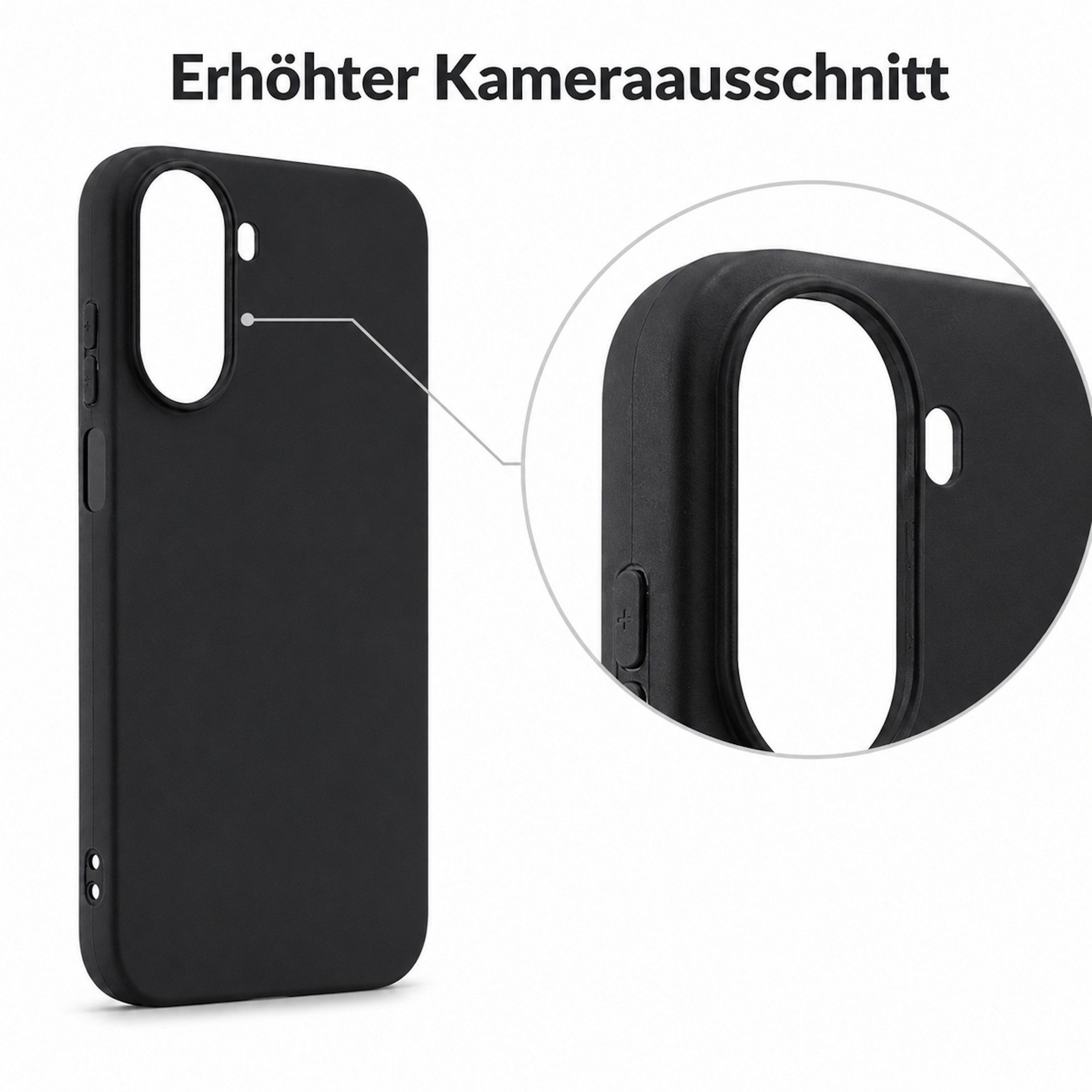Wigento Handyhülle für Xiaomi Redmi A7 Pro TPU Silikon Slim Dünn Flexibel Cover Schwarz 6,9 Zoll, Stilvolle TPU Hülle, präzise Aussparungen, schützend – Bild 5 von 5