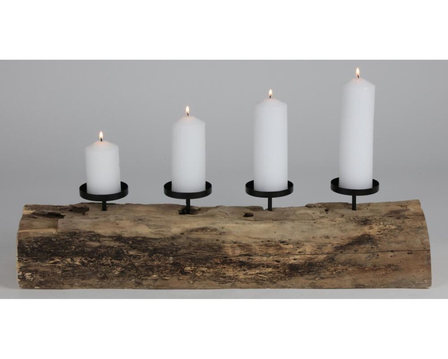 BURI Teelichthalter XXL Kerzenhalter Holz 70cm Weihnachtsdeko Kerzenständer günstig online kaufen