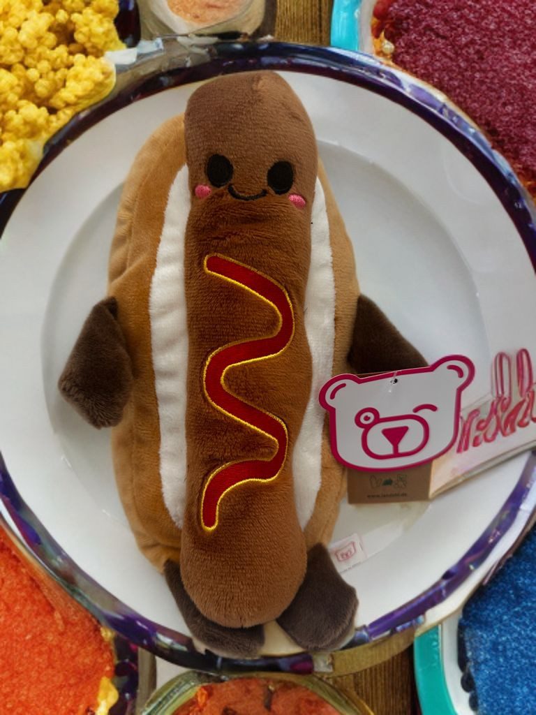 soma Kuscheltier Kuscheltier Food Foodies Plüschtier Geschenke für Kinder Hot Dog (1-St), Stofftier Anime Kawaii Plush Cute Plushie Halloween Weihnachten