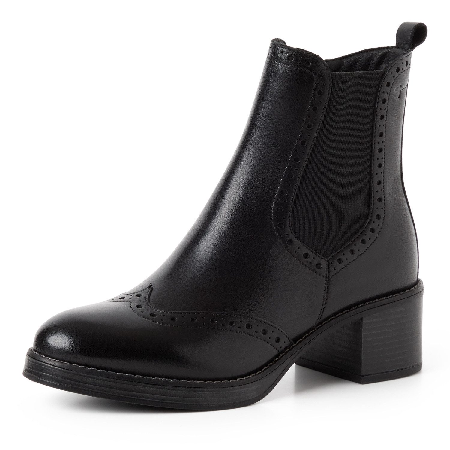 Tamaris Chelseaboots Blockabsatz, Stiefelette mit Innenreißverschluss und Stretcheinsatz