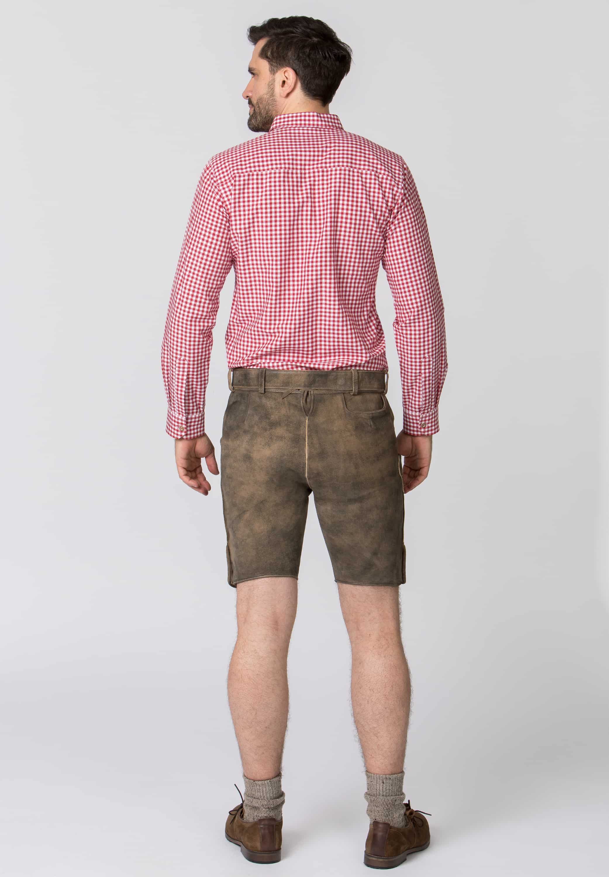 Original Stockerpoint GmbH Trachtenhemd Trachtenhemd Herren rot Comfort Fit Wiesn Kentkragen Trachtenmode (1-tlg)