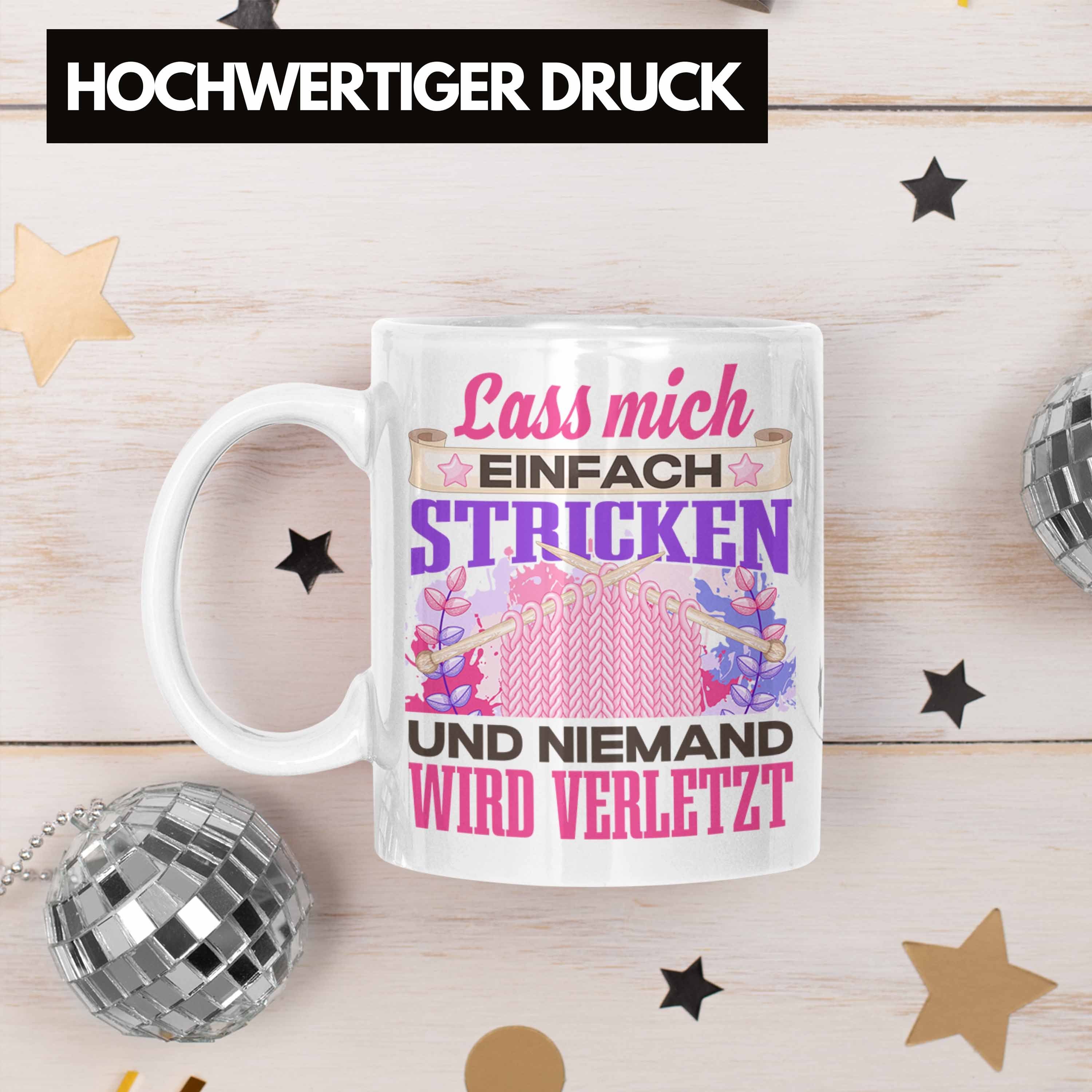 Trendation Tasse Trendation - Stricken Tasse Geschenk Spruch Häckeln Geschenkidee Lass