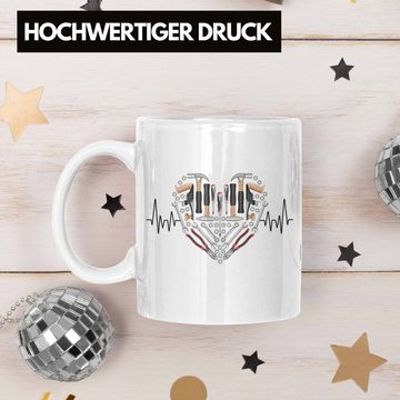 Trendation Tasse Trendation - Werkzeug Handwerker Herzschlag Tasse Geschenk für Hausmei