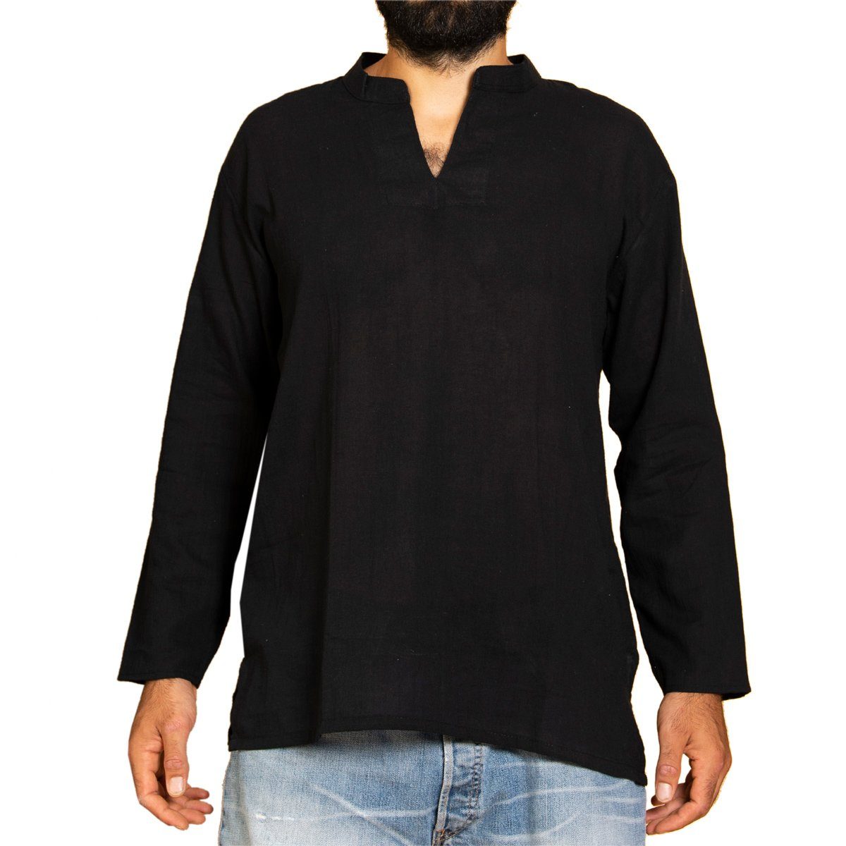 PANASIAM Kurzarmhemd oder Kurzarm Fischerhemd aus Baumwolle Herren dünnes Sommerhemd Fisherman Shirt angenehm leicht und bequem bis Gr. 3XL