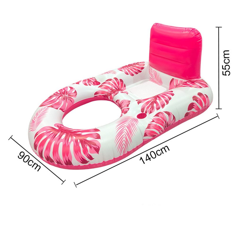SIKAINI Luftmatratze Komfortable aufblasbare Schwimmliege für Erwachsene, (kompakt zusammenfaltbar für einfachen Transport und Lagerung), Strapazierfähiges, UV-beständiges PVC