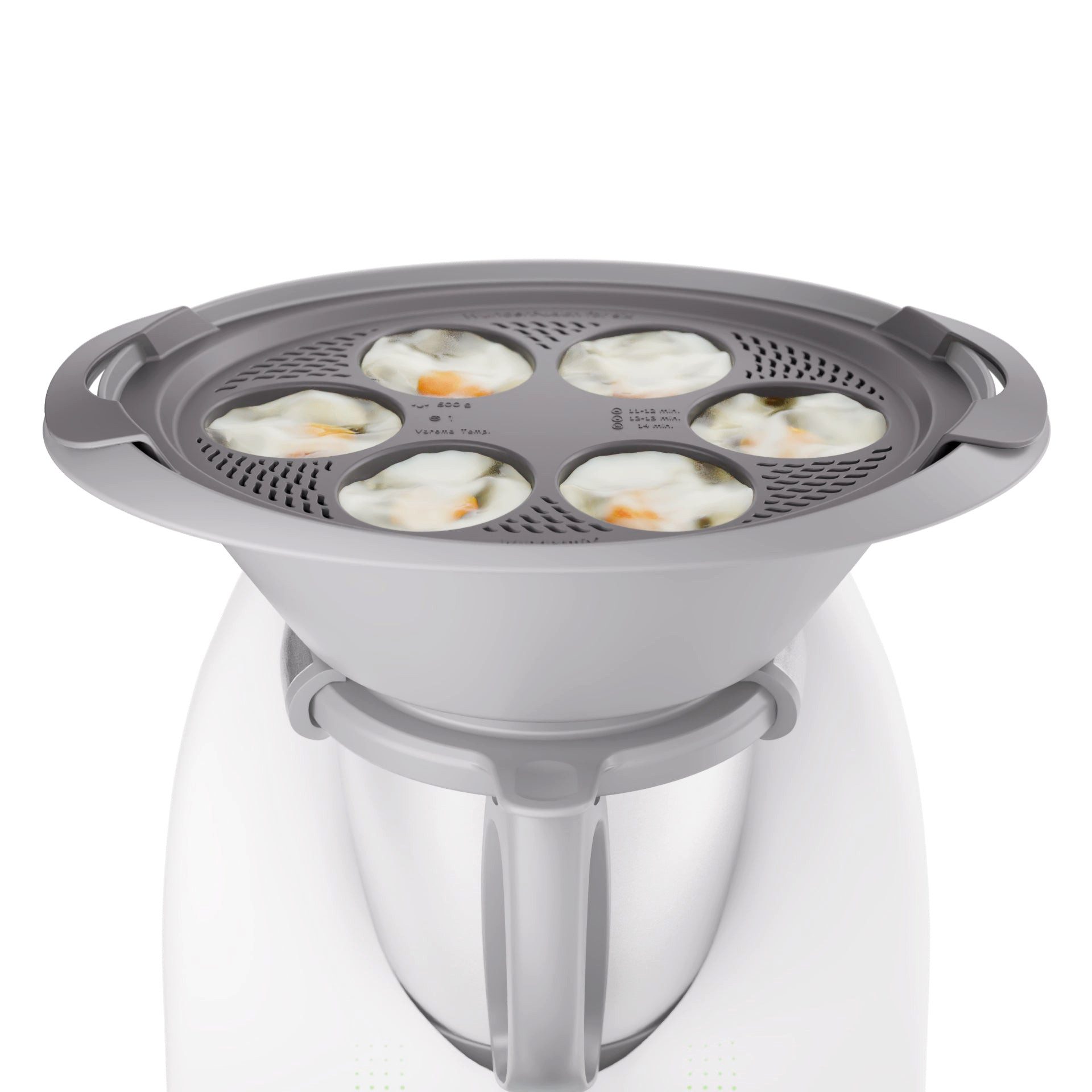 Wundermix Dampfgaraufsatz WunderPoach® for six für Thermomix, Zubehör für TM6, TM5, TM31, Eierpochiereinsatz für Varoma - MADE IN GERMANY