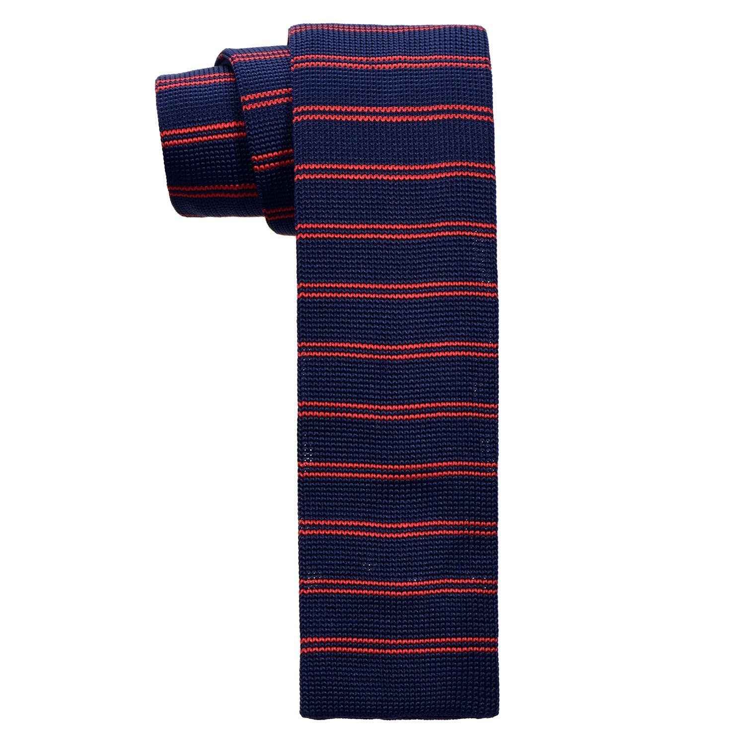 dunkelblau-rot (Packung, 5 Veranstaltungen 1-St) Strickkrawatte, Wollkrawatte festliche Krawatte Krawatte schmale oder Büro Retro-Look, cm für DonDon