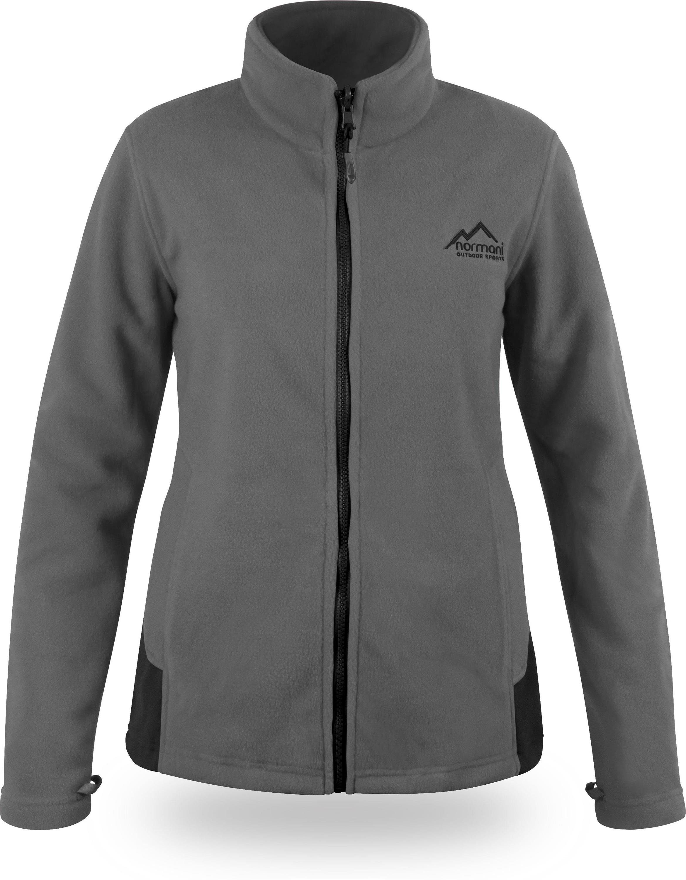 normani Fleecejacke Damen Fleecejacke Ivalo Übergangsjacke mit Reißverschlusstaschen Reisejacke Winterjacke