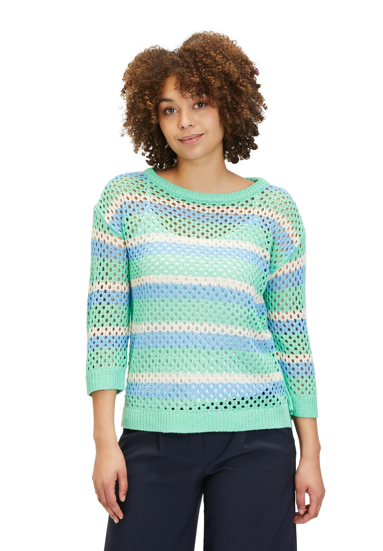 Strickpullover Betty Barclay Damen Grobstrick-Pullover mit Streifen