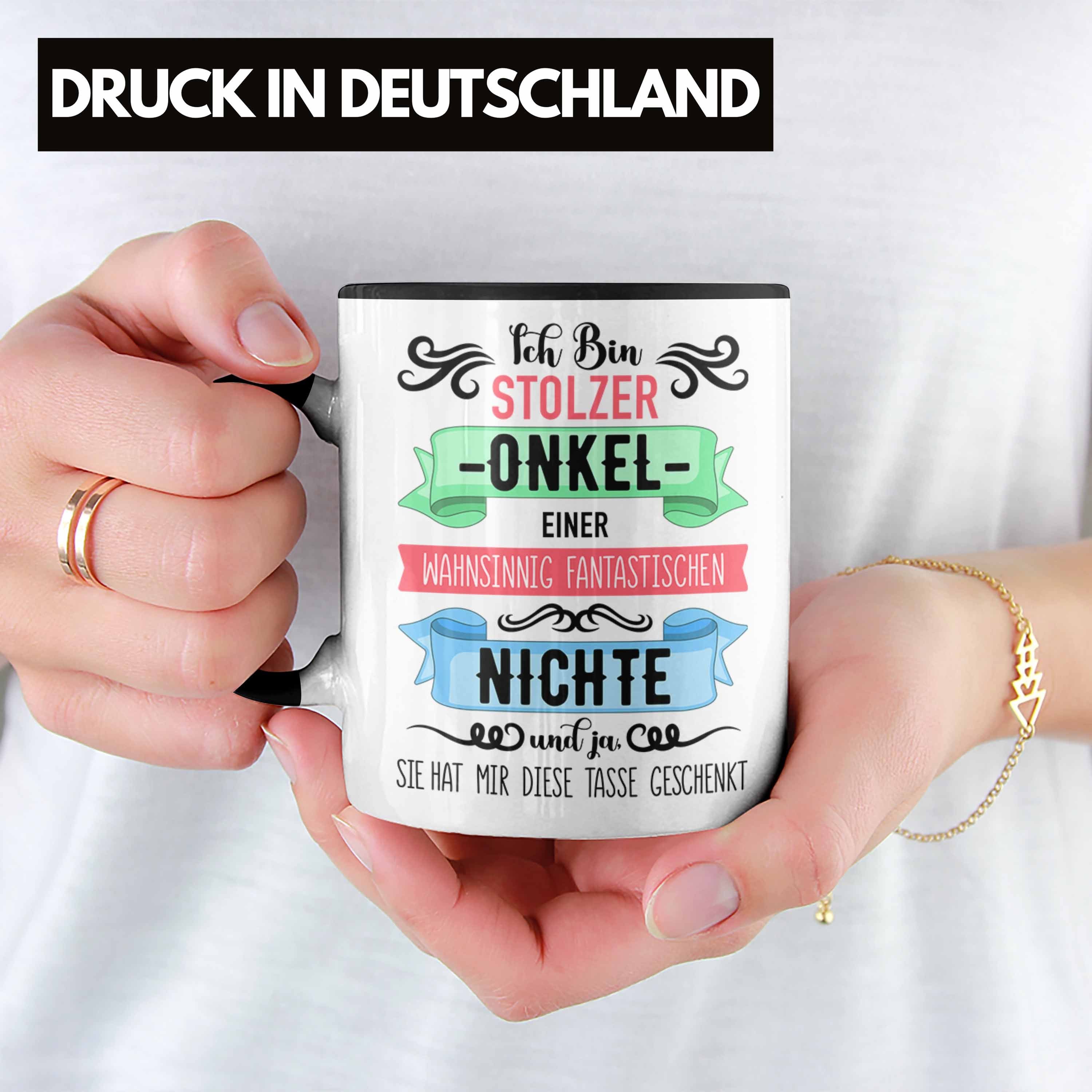 Spruch Trendation Trendation Geschenke Nichte Onkel für Tasse Tasse Lustige Geschenk von Onkel - Nichten Geschenkidee Schwarz