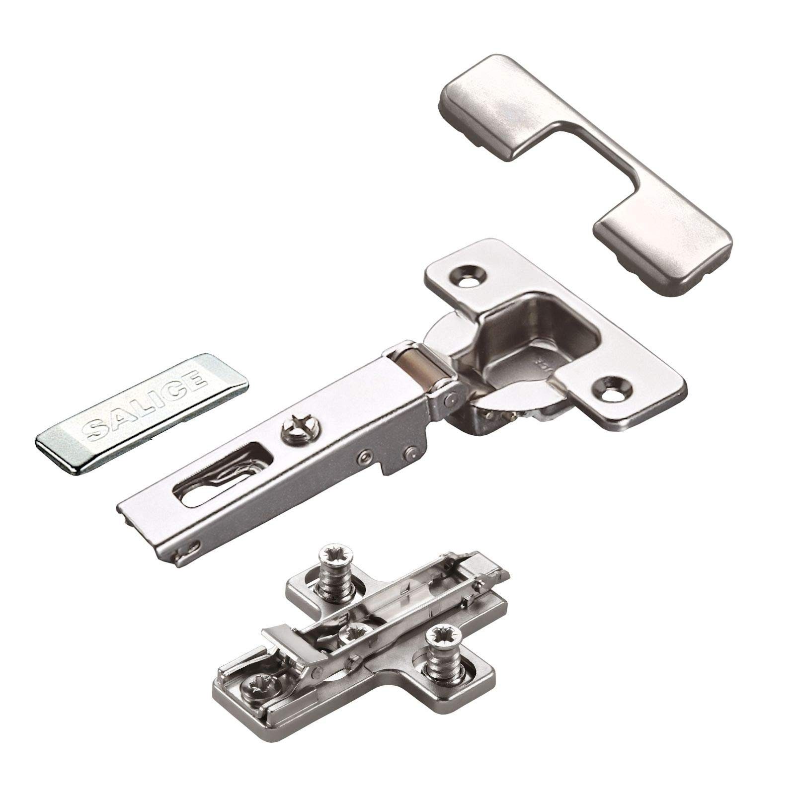 SO-TECH® Möbelbeschlag 2 Stück Salice Topfband Serie 200 S200 110° (2 St), Bohrbild T52 Nickel matt MPL EXZ H6 Schrankscharnier