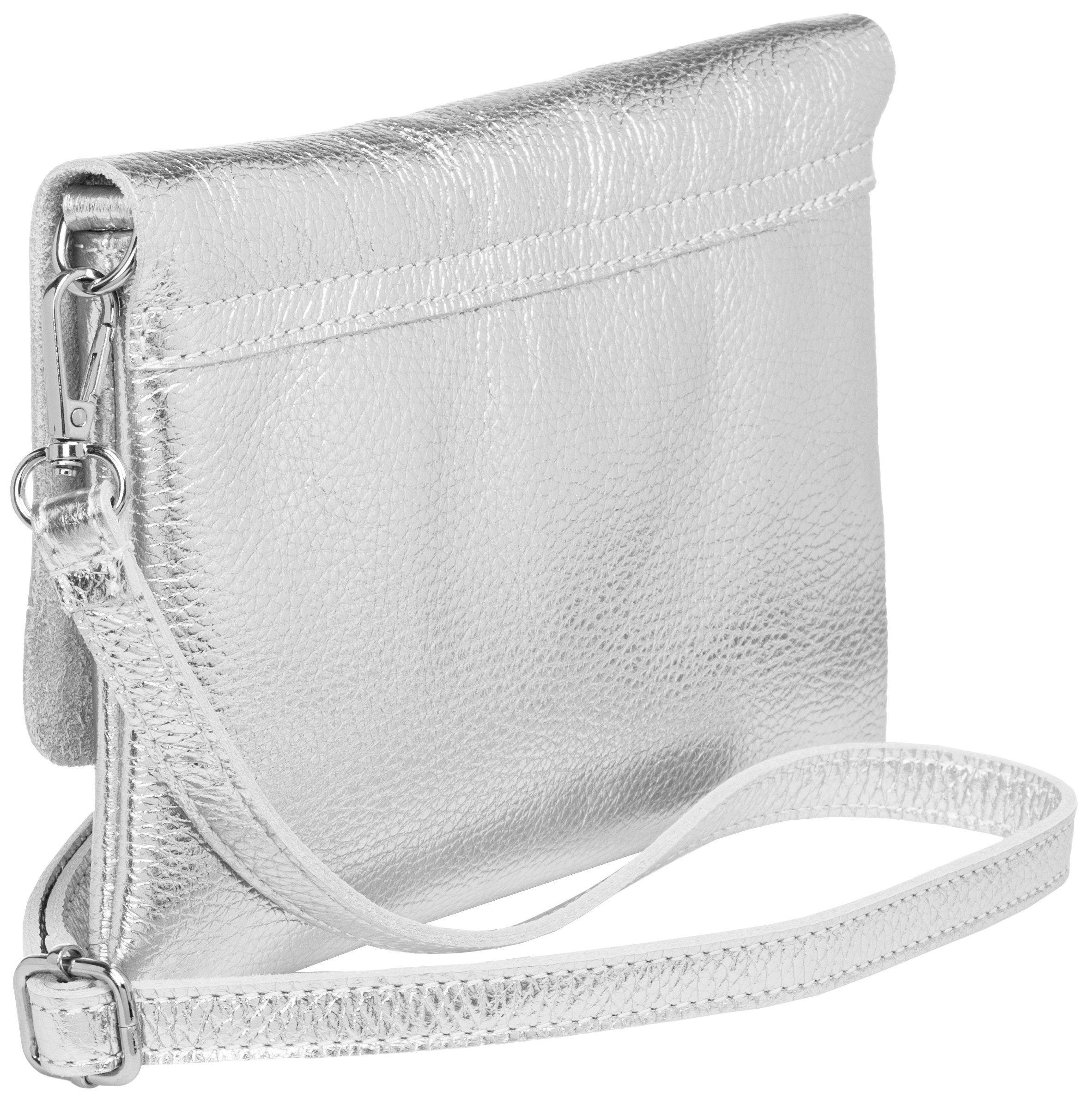 Caspar Clutch Abendtasche Damen Leder Handtasche - CLASSIC LINE - Modell No.835, leicht, elegant & unempfindlich - 100% Echtleder - Handmade in Italy