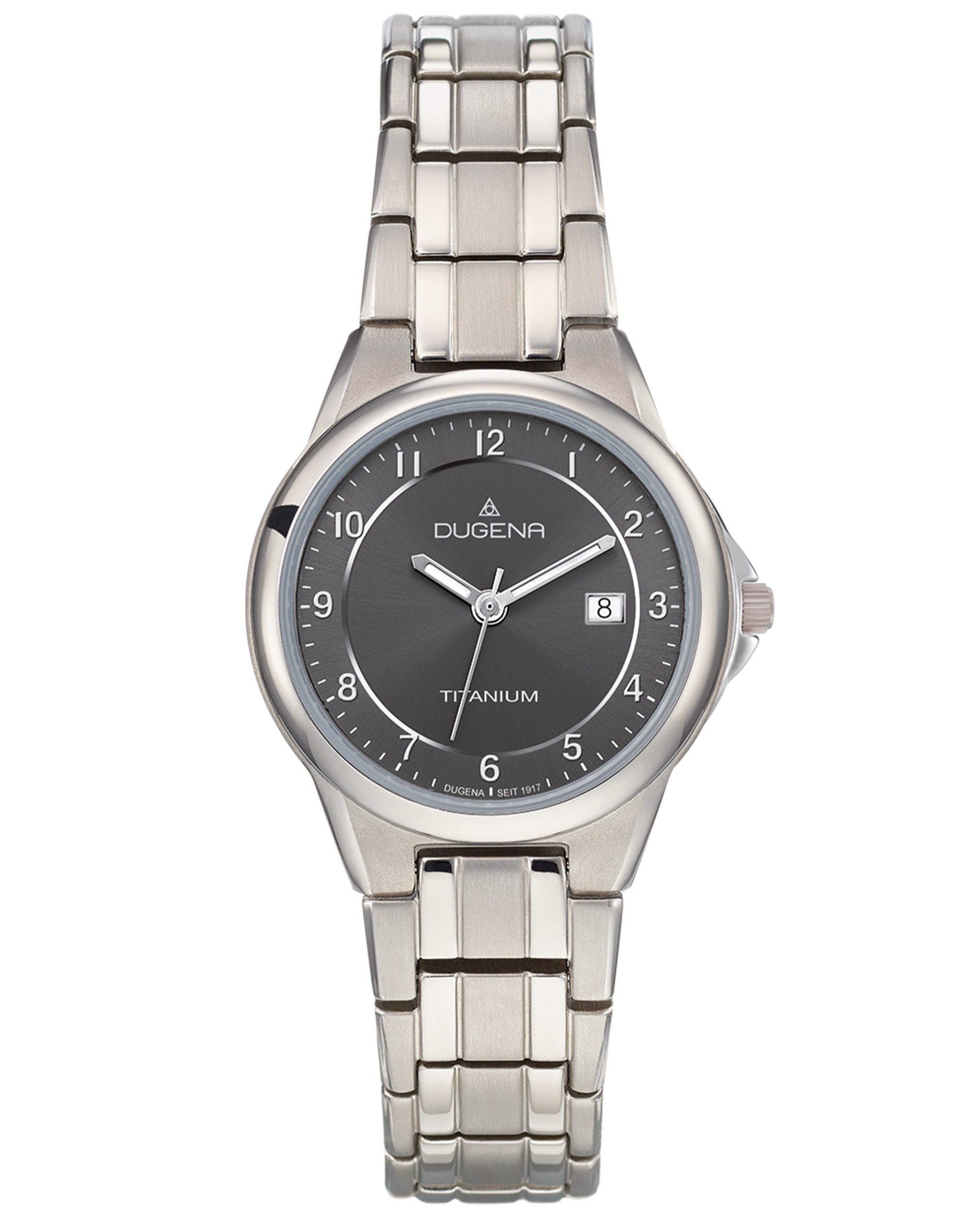 Dugena Titanuhr Dugena Damen-Uhr Gent Anthrazit Analog Quarz Titan-Armband 4460514