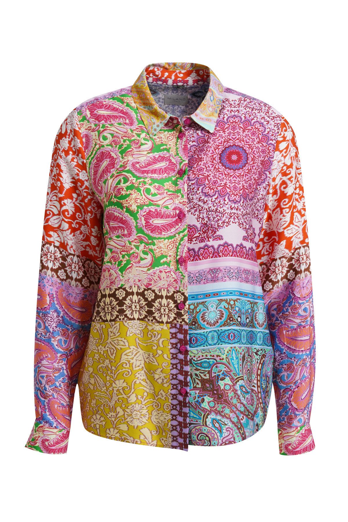 Milano Italy Langarmbluse mit All Over Print