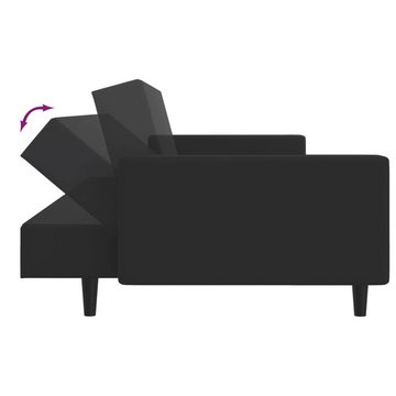 vidaXL Sofa 2-tlg. Sofagarnitur Schwarz Samt