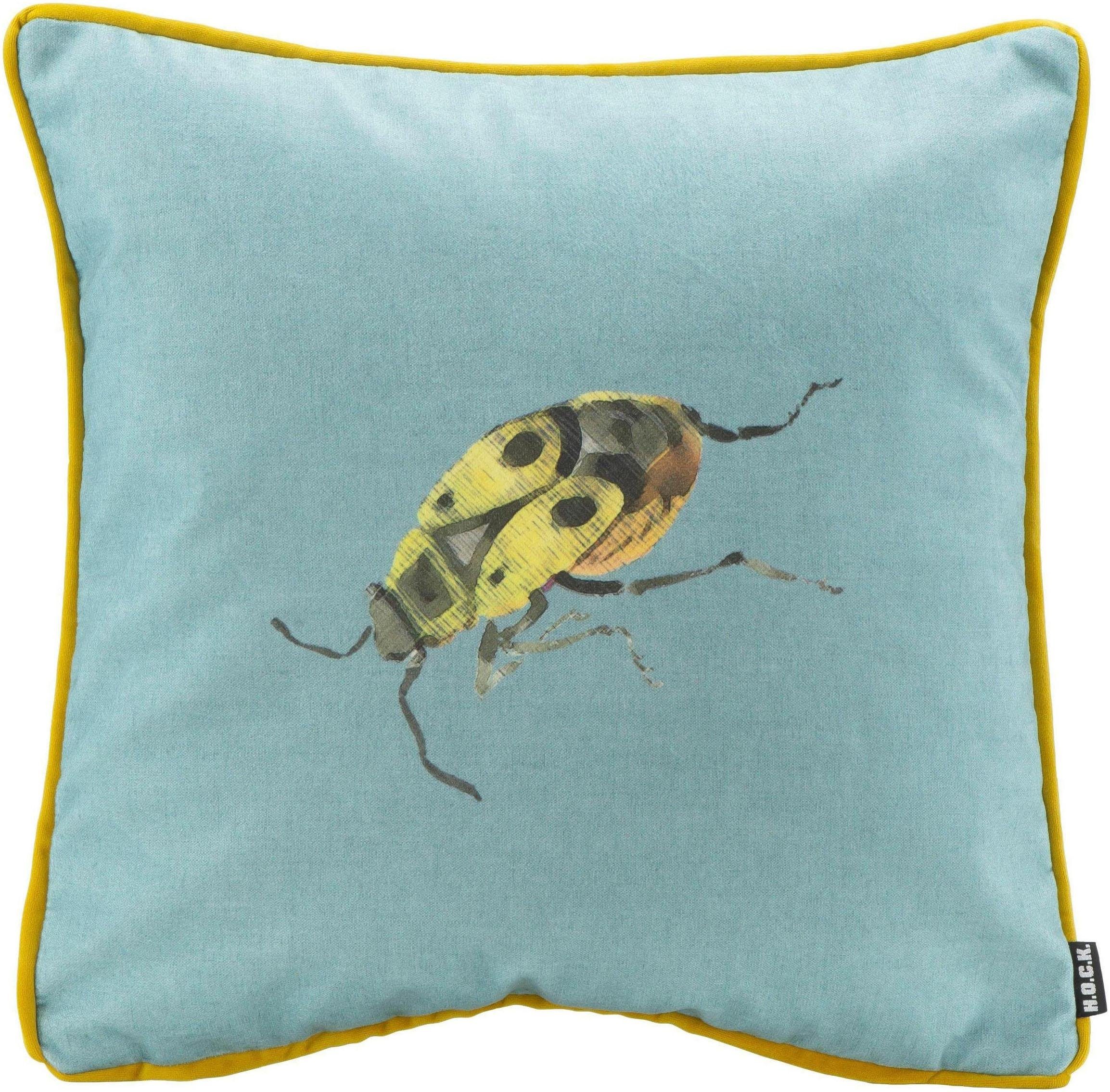 H.O.C.K. Dekokissen Feuerwanze, changierender Samt, Kissenhülle mit Füllung, 1 Stück. € 31,20