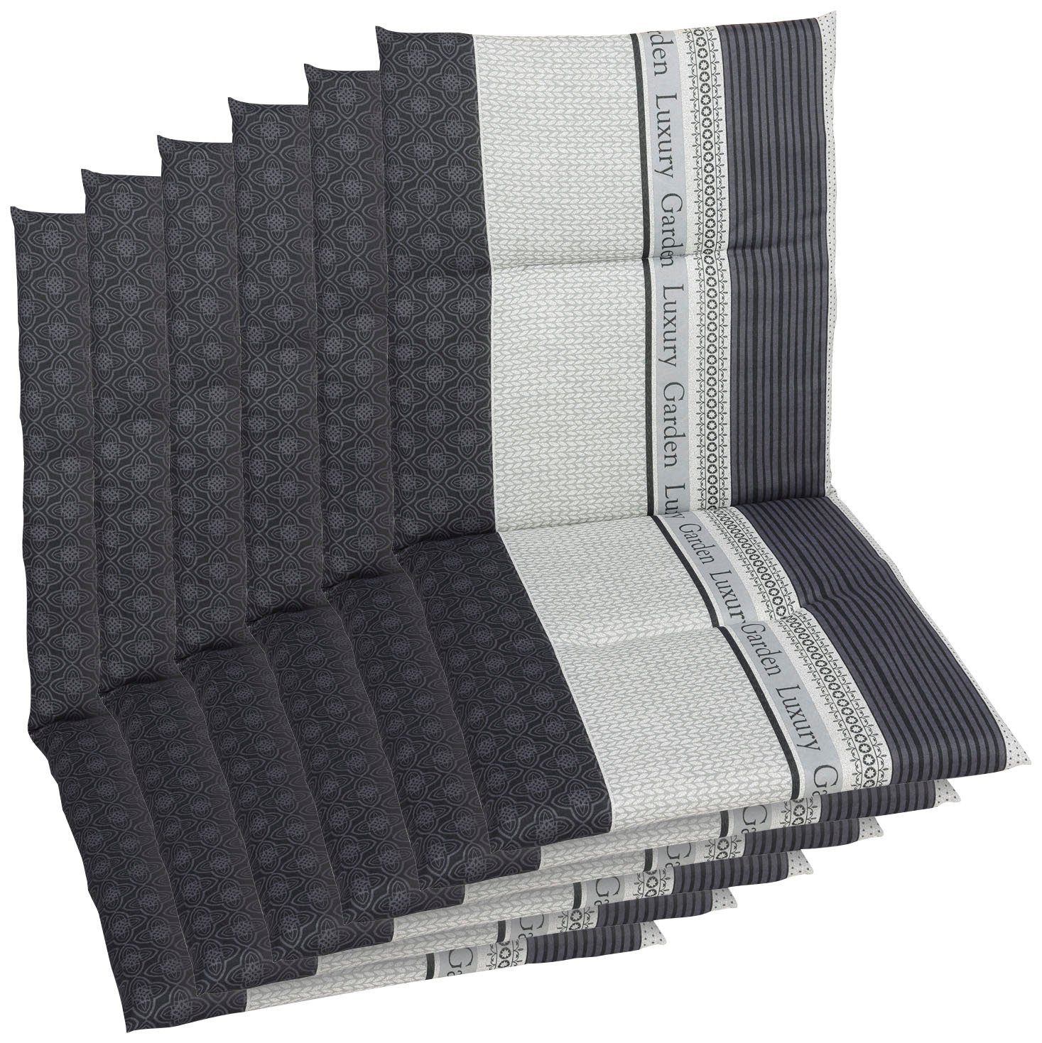 GO-DE Sesselauflage Amalfi, (Set, 6 St), 108x48 cm