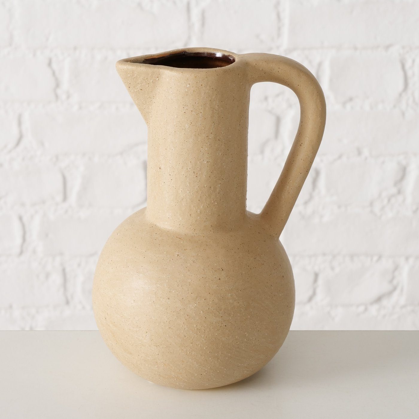 Dekovase H19cm, in beige Keramik BOLTZE "Carlito" aus Vase