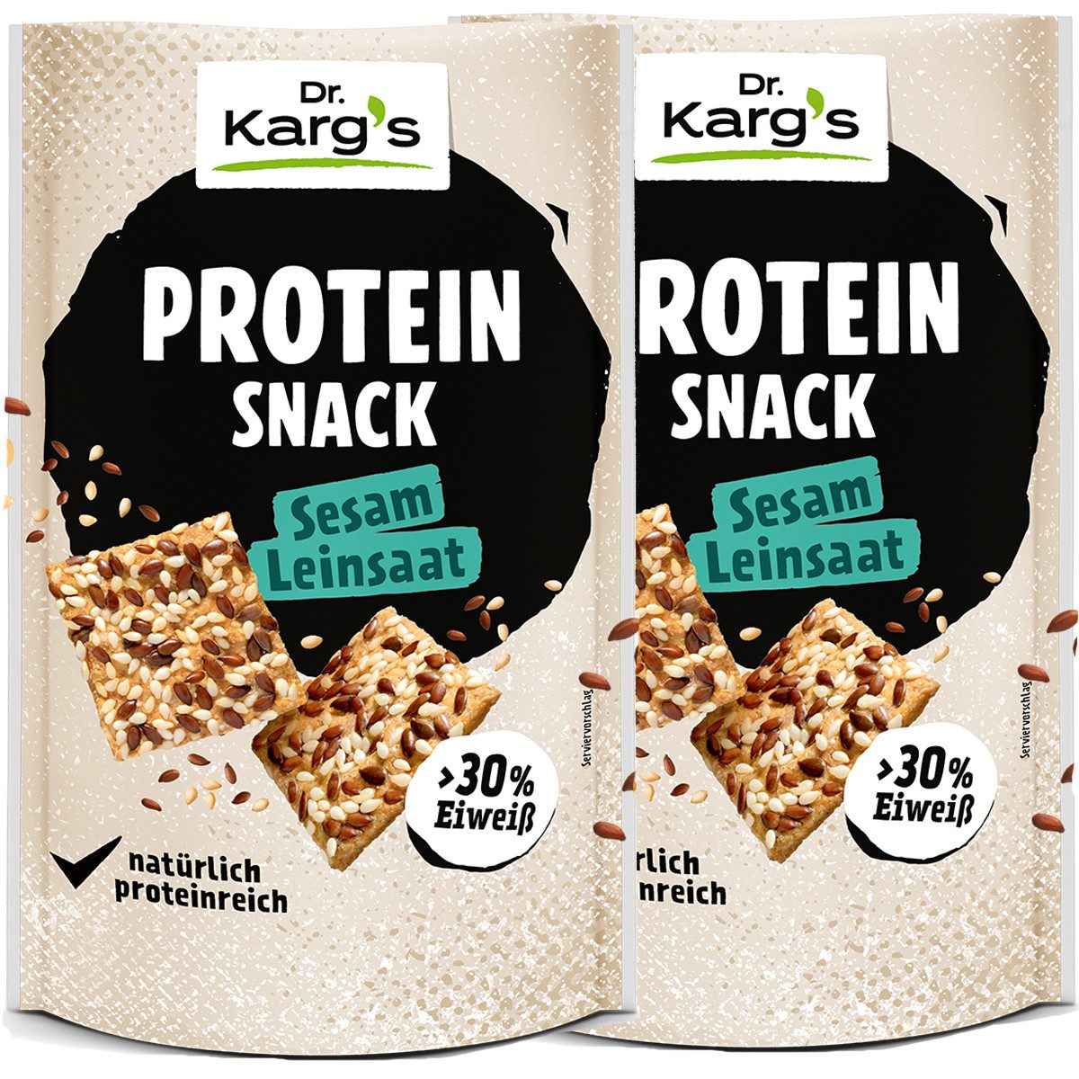 Dr. Kargs Brot, Dr. Kargs Protein Sesam knuspriger Leinsaat Snack 85g 2er Pack