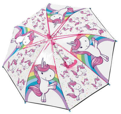 p:os Türhaken Einhorn Regenschirm, Stabiles Fiberglasgestell hält auch kräftigen Böen Stand