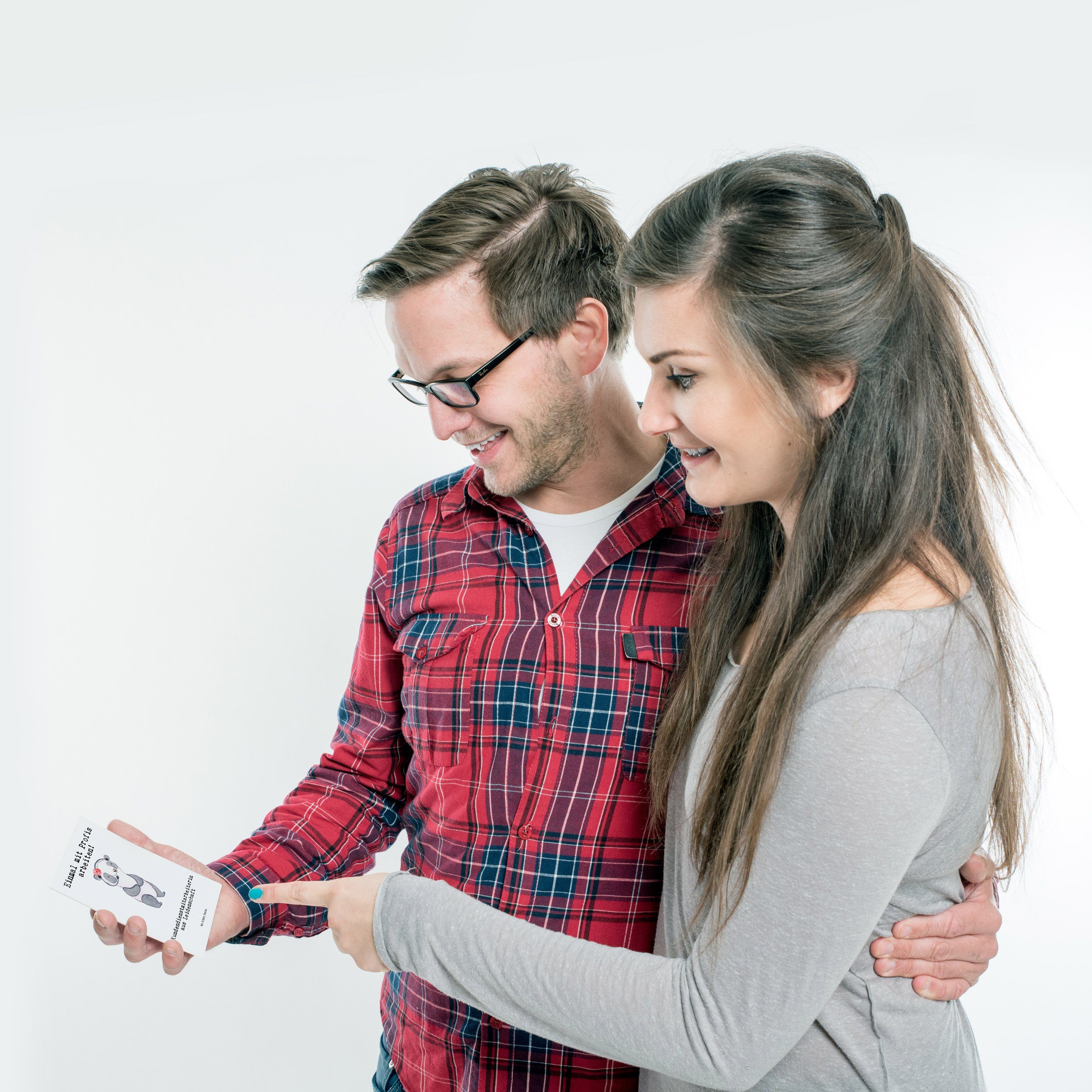 Mr. & Mrs. Panda - aus Geschenk, headset Postkarte Leidenschaft - Weiß Kundendienstmitarbeiterin