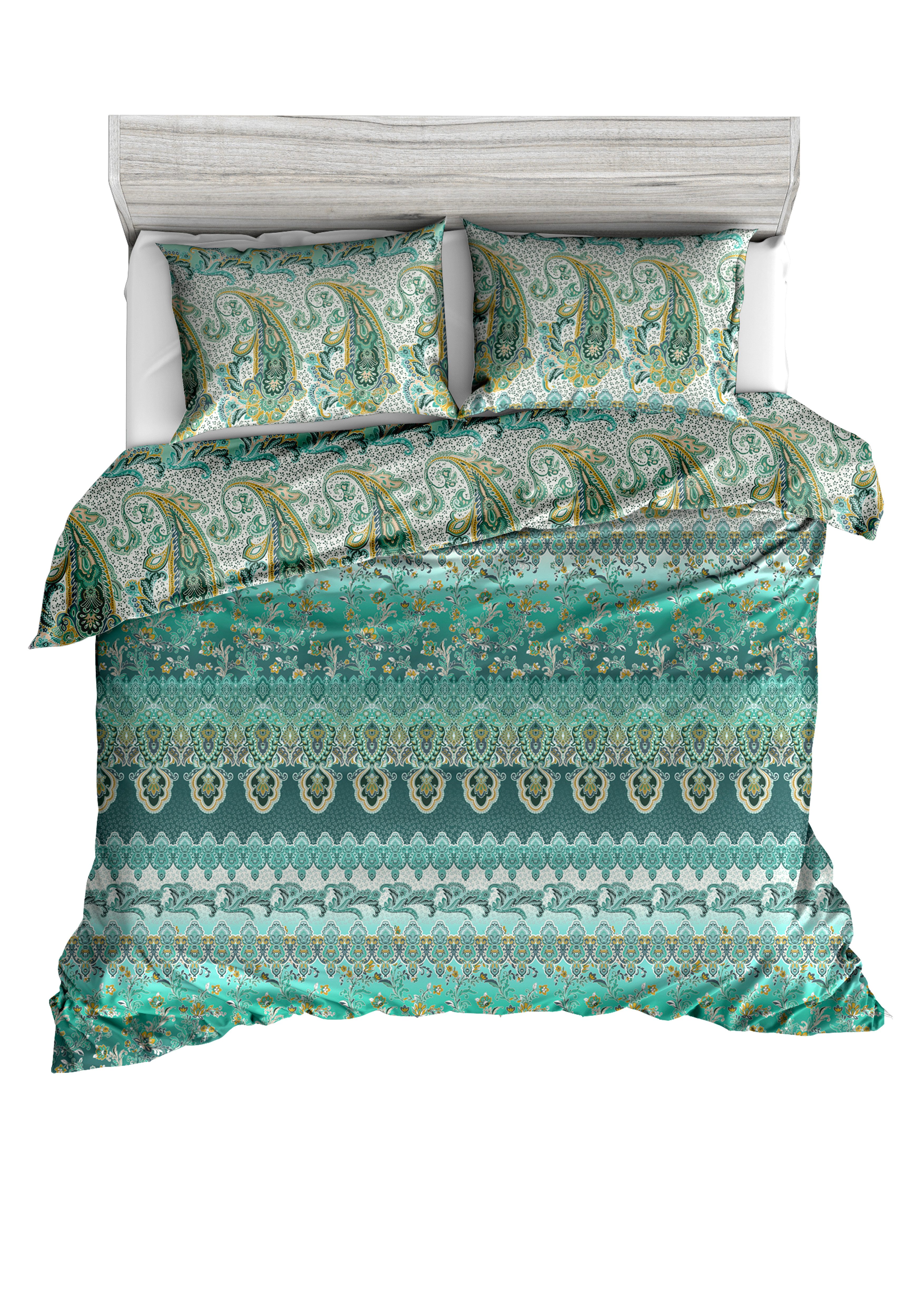 LIVING DREAMS Bettwäsche LAGOON PAISLEY, Mako-Satin, 2 teilig