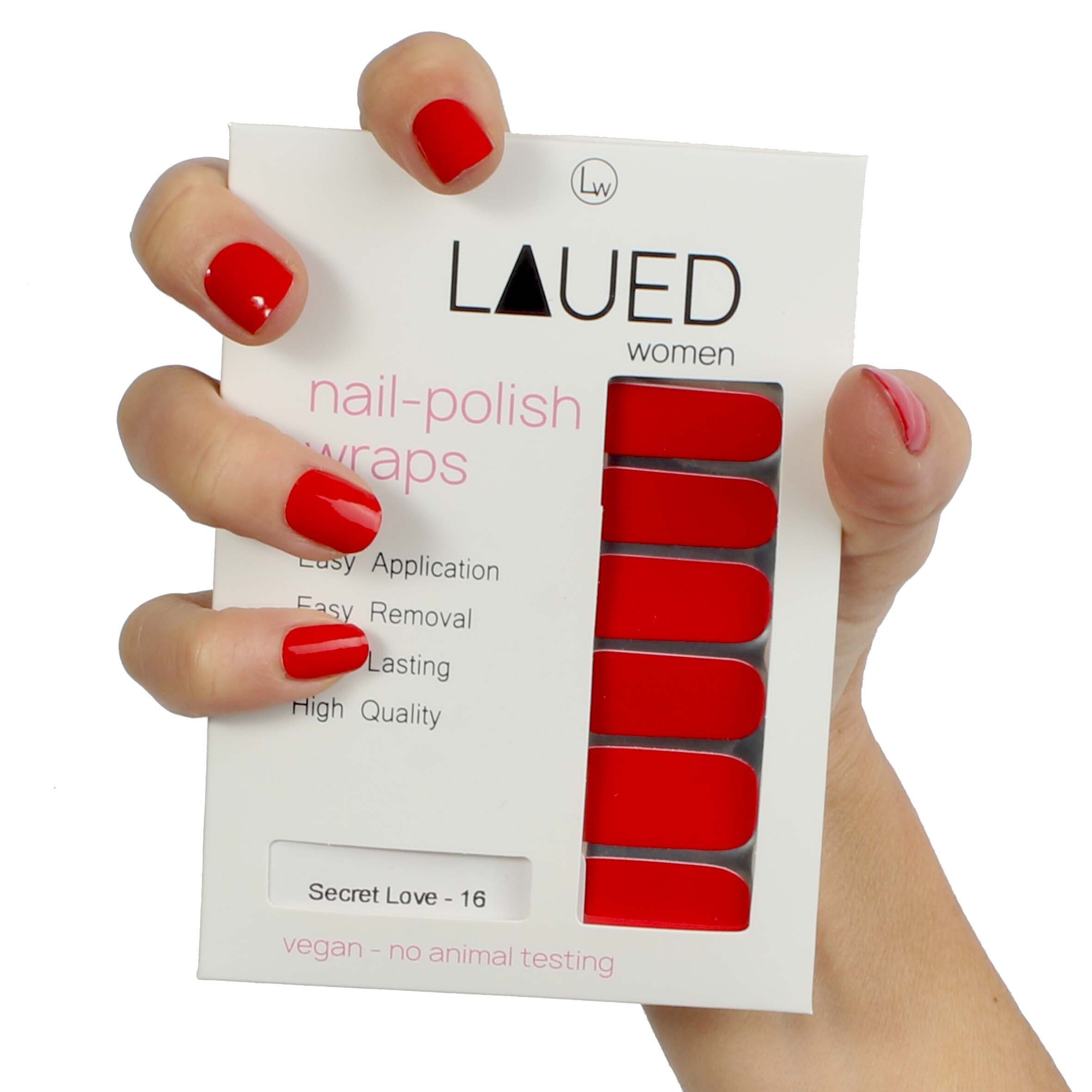LAUED Nagellack solid red, aus zertifizierter Produktion (SGS / SEDEX) und Material (FSC) Secret Love