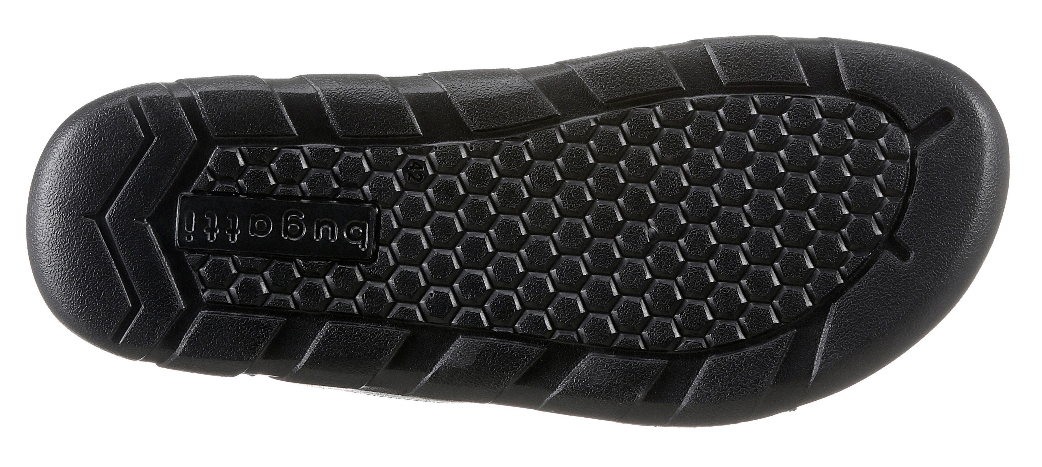 Schuhe Sandalen bugatti Riemchensandale mit Logoschriftzug an der Ferse