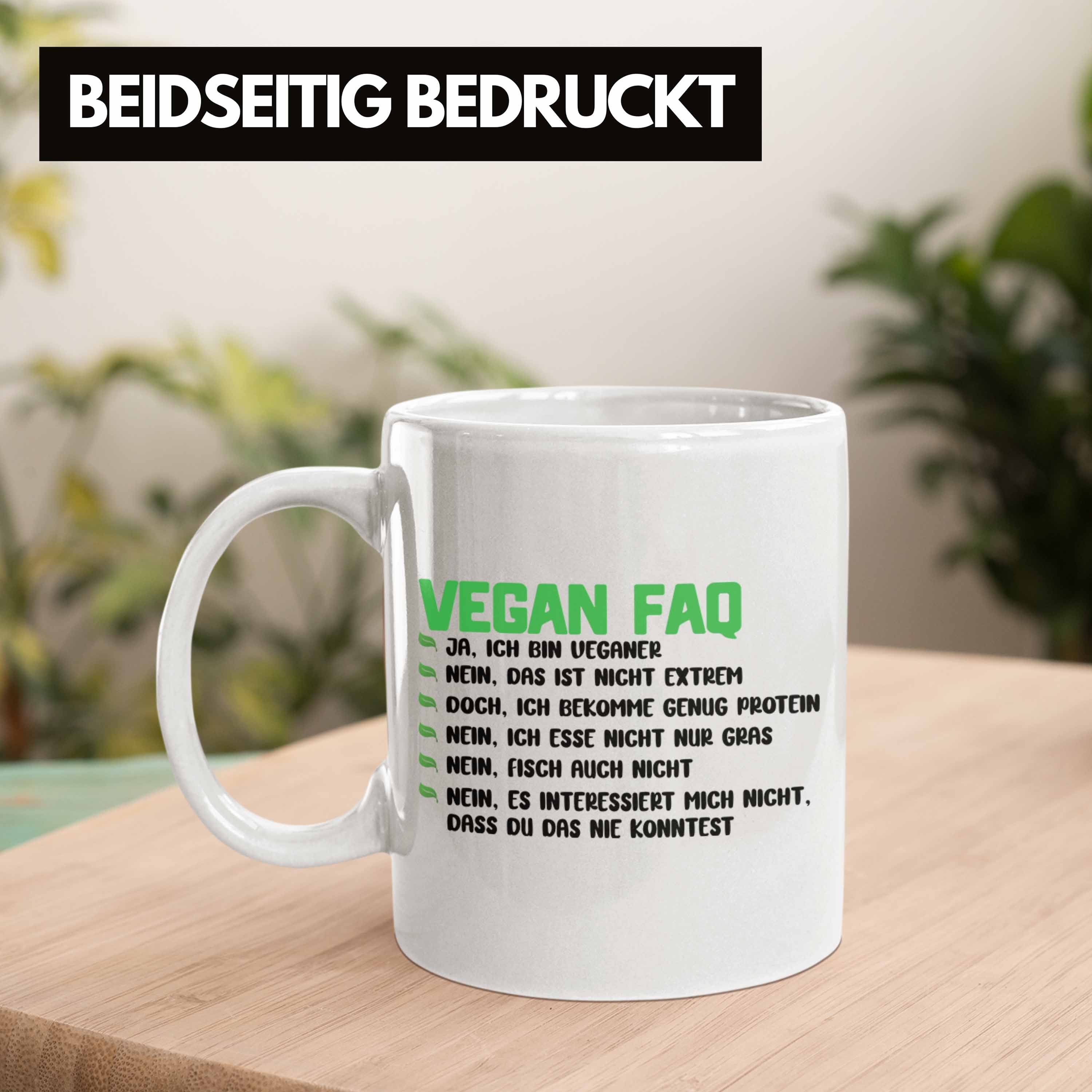 - Weiss Lebensweise Geschenkidee Trendation Vegan Geschenk FAQ Tasse Lustiger Trendation Spruch Tasse Veganer Vegane
