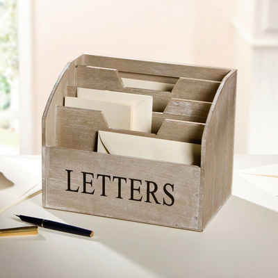 Home-trends24.de Briefablage Briefablage Briefhalter Holz Postbox Postablage Posthalter