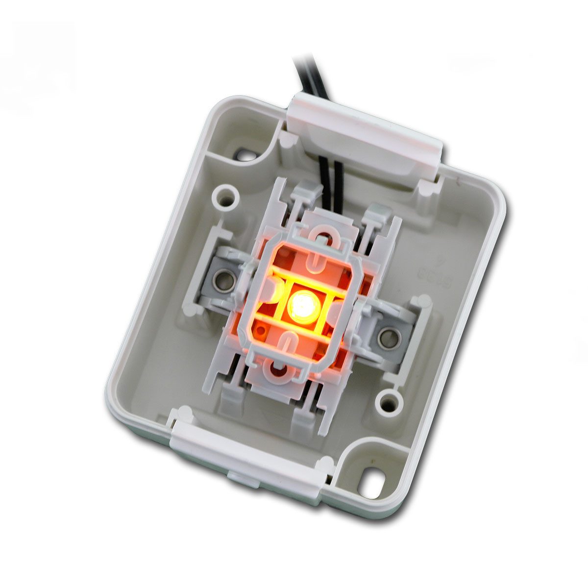 TEM fontana Kontroll-Schalter weiß 250V~/10A, AP, IP44 Unterputzschalter